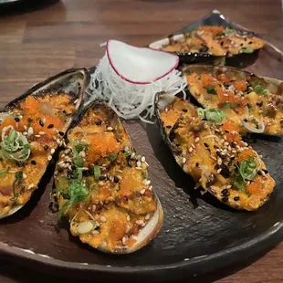 Baked mussels