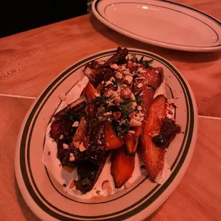 a plate of food on a table