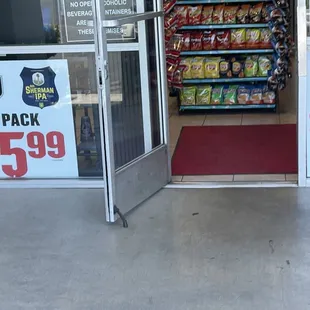the door to the store