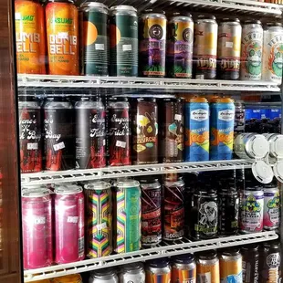 Craft beers, fresh canned too..