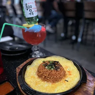 Soju fall and kimchi fried rice