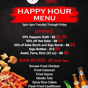 New Happy Hour Menu