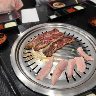 Marinated Galbi and Pork Jowl