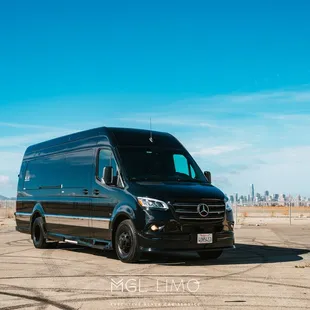 Brand New Mercedes Limo Sprinter seats 14 passengers.