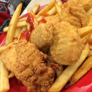 Chicken nuggets and fries