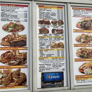 Updated menus! 2022