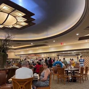 people eating at a restaurant