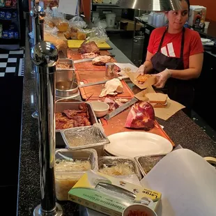 Meats on the cutting boards!!
