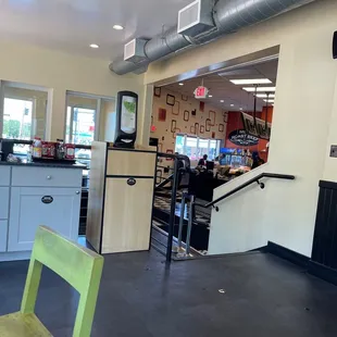 the inside of a restaurant