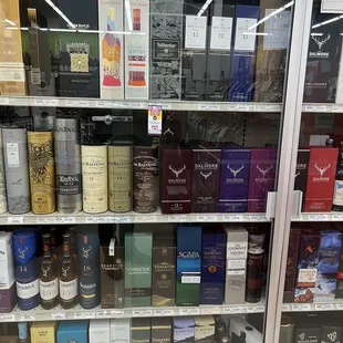 a display of liquor