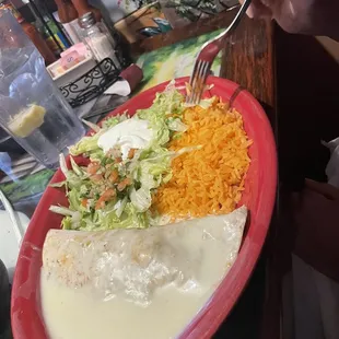 Chimichanga plate.