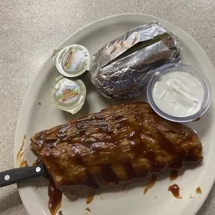 Half baby back ribs