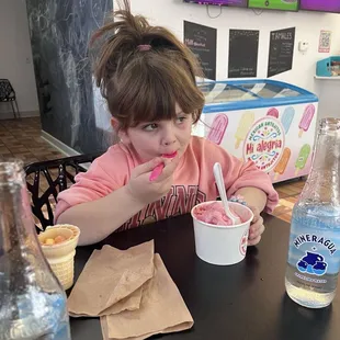 Strawberry ice cream!