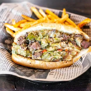 Steak &amp; Utica Greens Sandwich