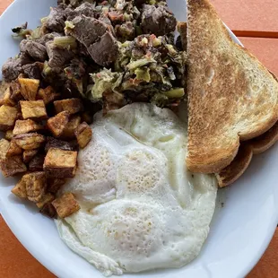 STEAK EGGS N GREENS