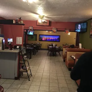 the dining area