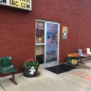 outside