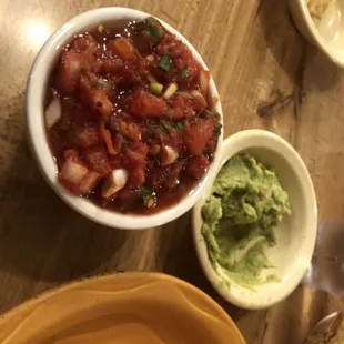 Chunky salsa &amp; guacamole! YUM!