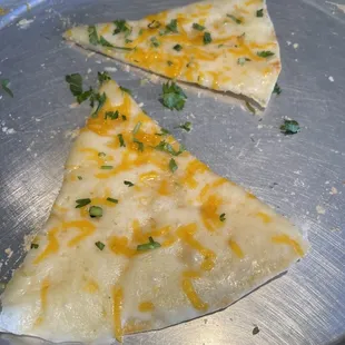 two slices of cheese pizza
