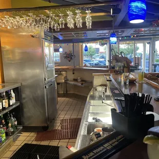 At the bar waiting for our other people to arrive