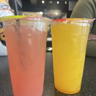 Strawberry lemonade 24oz Passion fruit lemonade 24oz