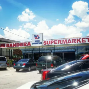 cars parked in front of the store