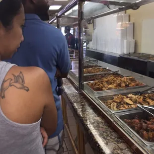 Lining up for Dominican Food!!!