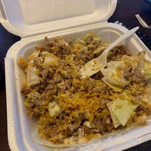 Chicken and Lamb Combined over Rice