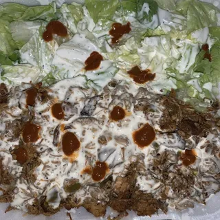 Chicken and Lamb Combined over Rice Meal (Drink)