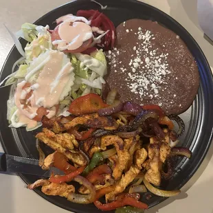 Lunch chicken fajitas minus the rice.