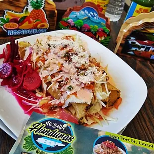 a plate of food on a table