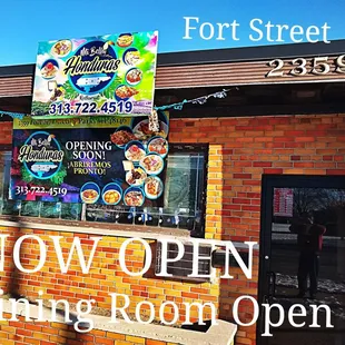 the front of a restaurant