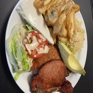 a plate of food on a table