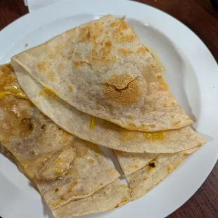 Chicken cheese quesadillas