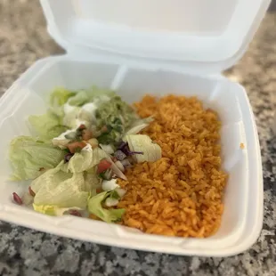 Rice and Salad