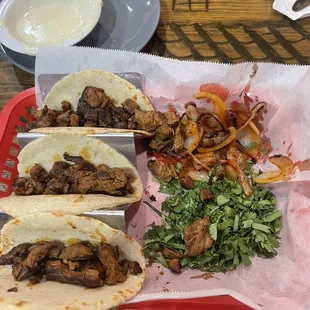 a plate of mexican food