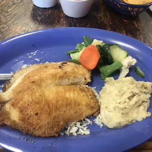 Grilled fish plate