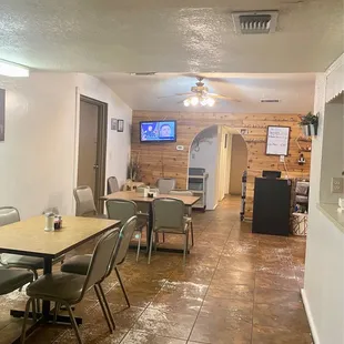 Entry way, floors are clean as well as the restrooms.