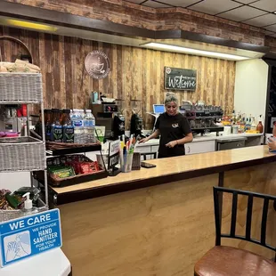 a man behind the counter