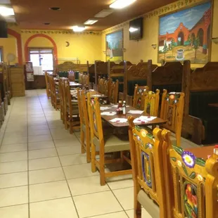 the interior of a mexican restaurant