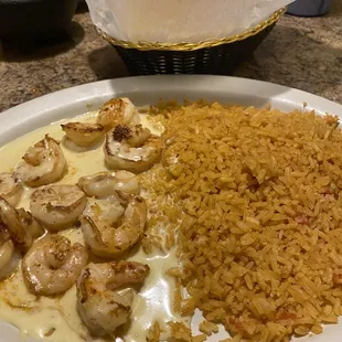 Acapulco  Shrimps With Queso Dip And Refried Beans Big C Pineapple Burrito LaLo Shrimp Acapulco