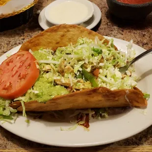 Chicken fajita taco salad= delicious