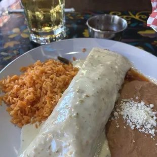 Chori Pollo burrito