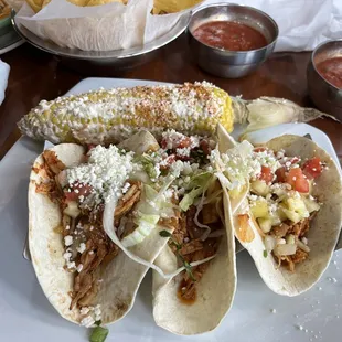 Tacos and street corn