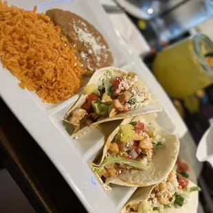 a plate of mexican food