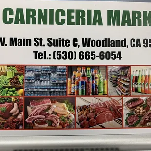 a variety of food items