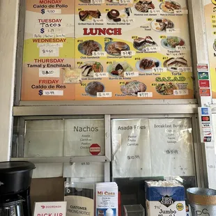 ramen and noodles, menu