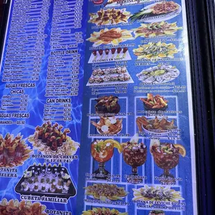 menu shots