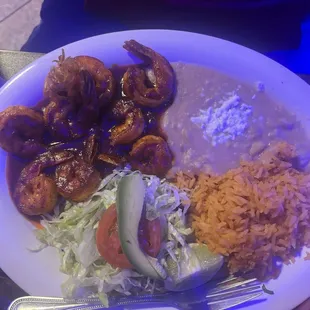 Camarones a la diabla was delicious