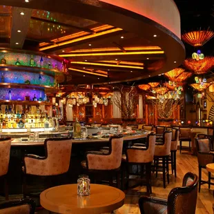 interior, sushi and sashimi